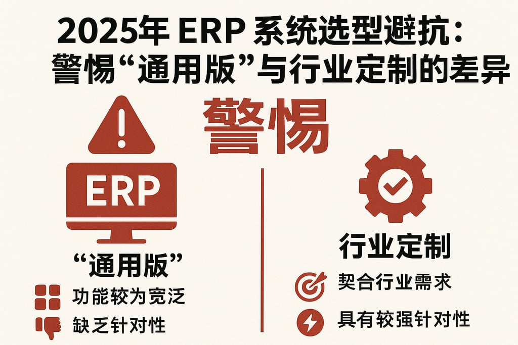 2025 年 ERP 系统选型避坑：警惕 “通用版” 与行业定制的差异